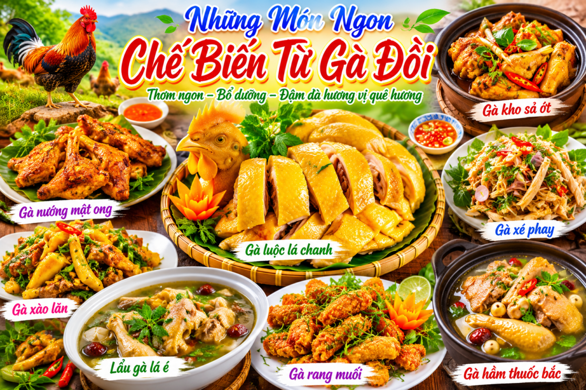 Món Ngon Chế Biến Từ Gà Đồi